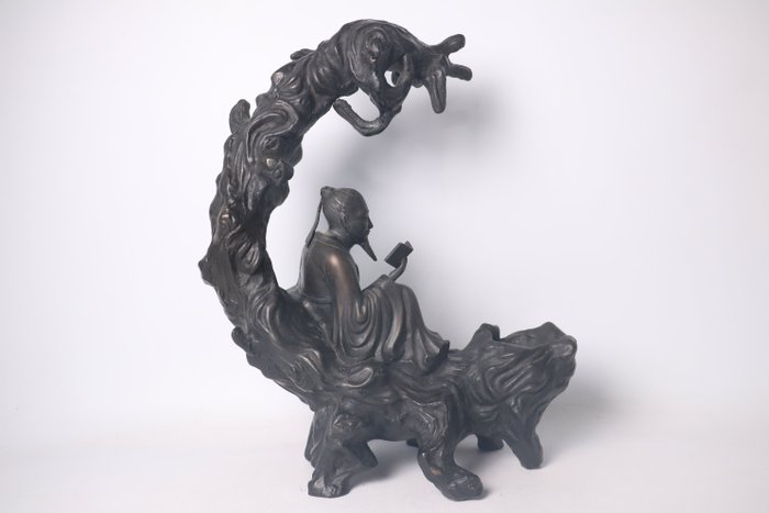 Maeda Shōun — Ancient Bronze Sage Figure — Sencha Tea Ceremony Ornament (Sold)