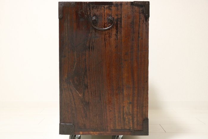 Decorative Japanese Small Chest with Patinated Iron Mounts (Sold)