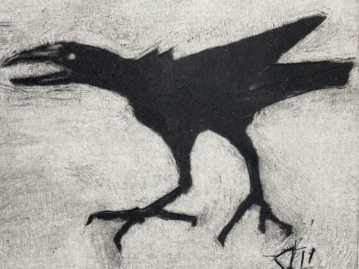 Kayama Matazo — 'Four Crows', Etchings from the 1990s (Sold)