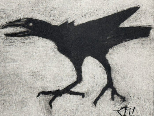 Kayama Matazo — 'Four Crows', Etchings from the 1990s (Sold)