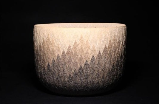 Mihara Ken — Cedar-Grain Yakishime Flower Vessel (Sold)