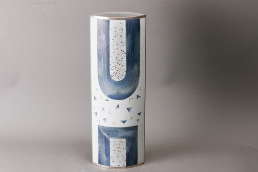 Shibata Akira — Cloisonné Enamel Abstract Pattern Vase with Wired Technique (Sold)