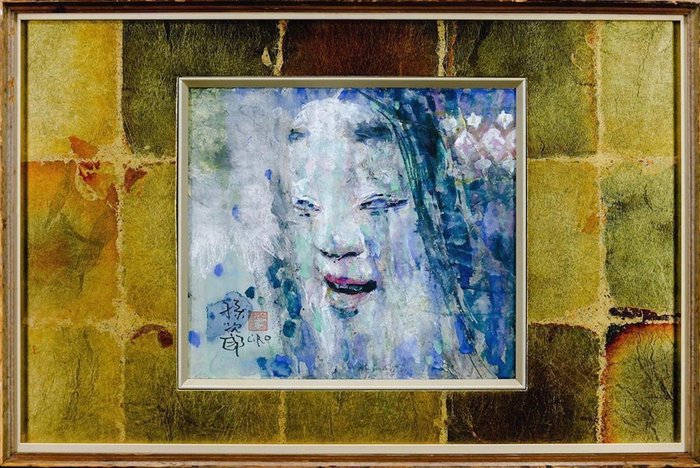 Wake Shiro — "Snow Mask" A striking, ghostly Noh mask (Sold)