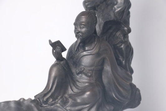 Maeda Shōun — Ancient Bronze Sage Figure — Sencha Tea Ceremony Ornament (Sold)