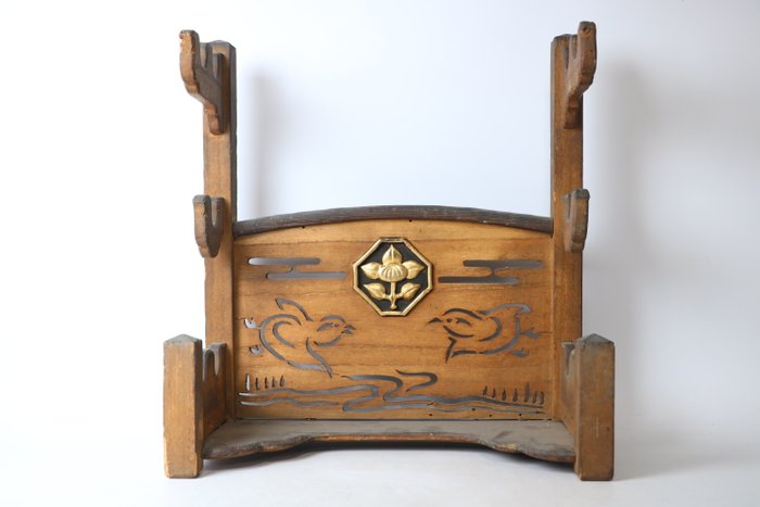traditional Japanese sword hanger with intricate openwork carvings (Sold)