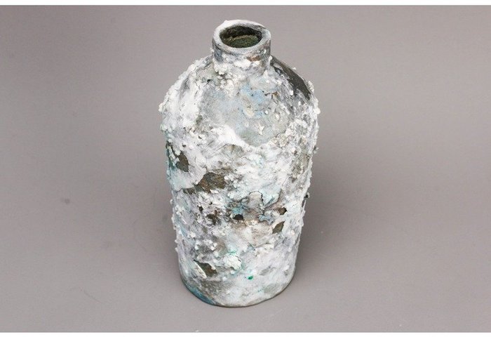 Keisuke Habe — "Ruins" – Encrusted Wabi-Sabi Studio Ceramic Flower Vase (Sold)