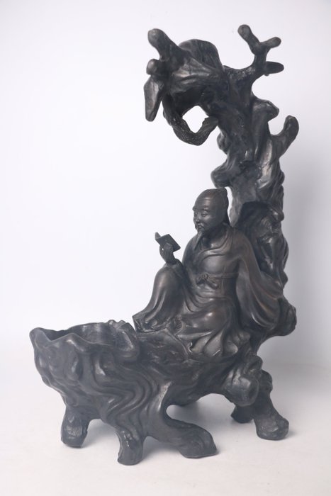 Maeda Shōun — Ancient Bronze Sage Figure — Sencha Tea Ceremony Ornament (Sold)