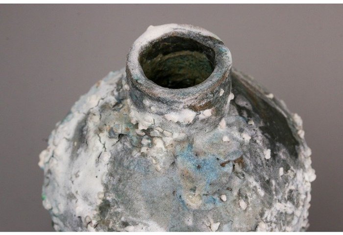 Keisuke Habe — "Ruins" – Encrusted Wabi-Sabi Studio Ceramic Flower Vase (Sold)
