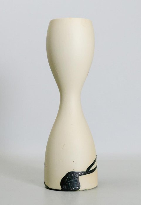 Motonaga Sadamasa × Sakaki Bakuzan — Cylindrical Vase, Rare Collaboration (Sold)