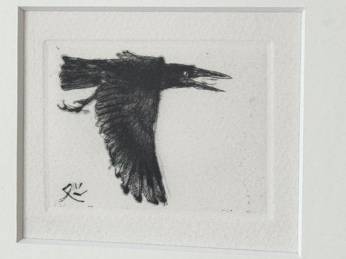 Kayama Matazo — 'Four Crows', Etchings from the 1990s (Sold)