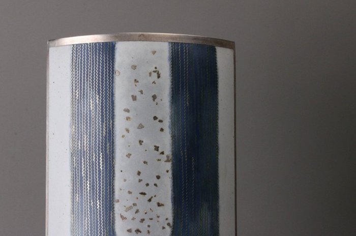 Shibata Akira — Cloisonné Enamel Abstract Pattern Vase with Wired Technique (Sold)