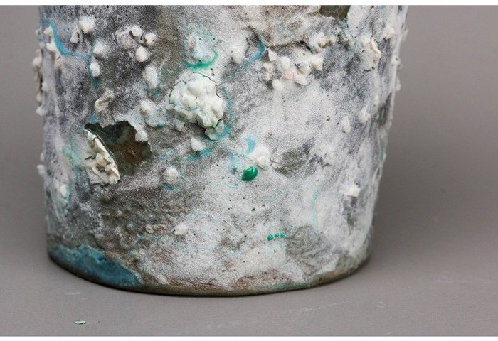 Keisuke Habe — "Ruins" – Encrusted Wabi-Sabi Studio Ceramic Flower Vase (Sold)