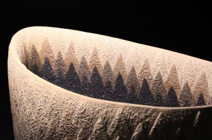 Mihara Ken — Cedar-Grain Yakishime Flower Vessel (Sold)