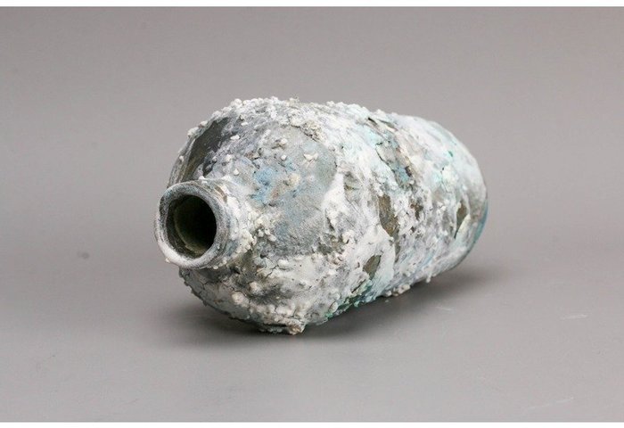 Keisuke Habe — "Ruins" – Encrusted Wabi-Sabi Studio Ceramic Flower Vase (Sold)