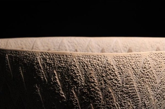 Mihara Ken — Cedar-Grain Yakishime Flower Vessel (Sold)