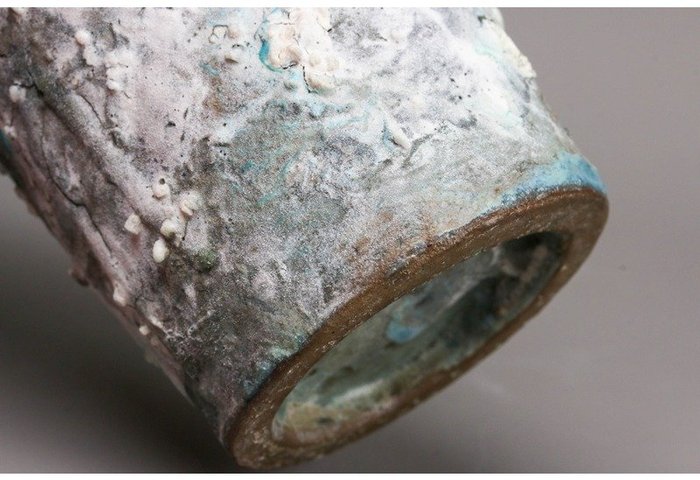 Keisuke Habe — "Ruins" – Encrusted Wabi-Sabi Studio Ceramic Flower Vase (Sold)