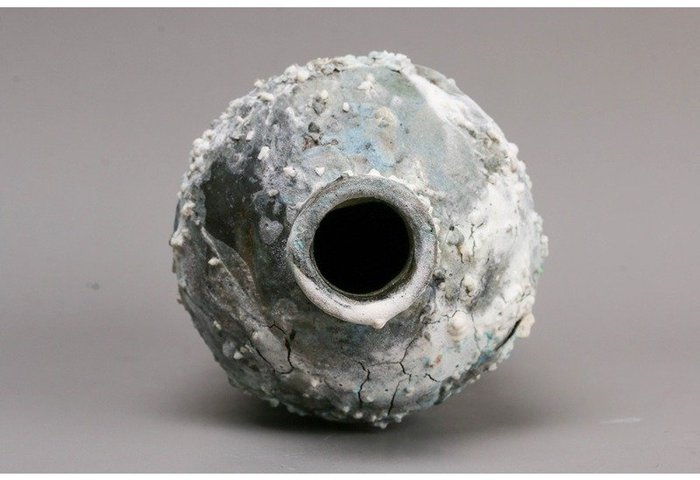 Keisuke Habe — "Ruins" – Encrusted Wabi-Sabi Studio Ceramic Flower Vase (Sold)