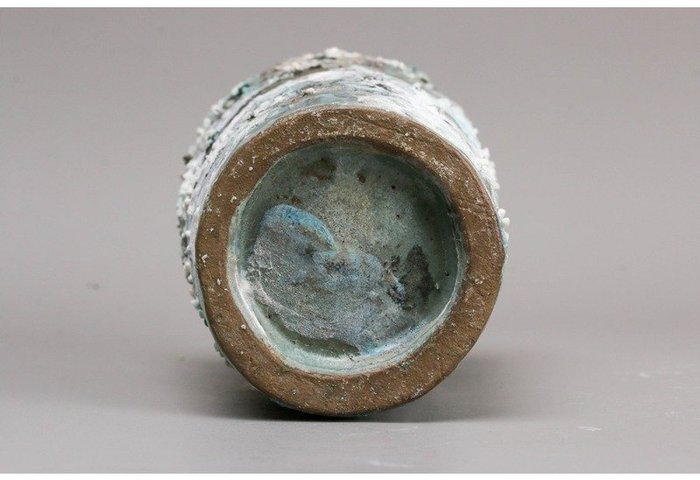 Keisuke Habe — "Ruins" – Encrusted Wabi-Sabi Studio Ceramic Flower Vase (Sold)