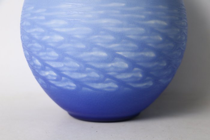 Ishibashi Yushi — Carved and Coloured Celadon Vase — Saikoku Seiji (Sold)