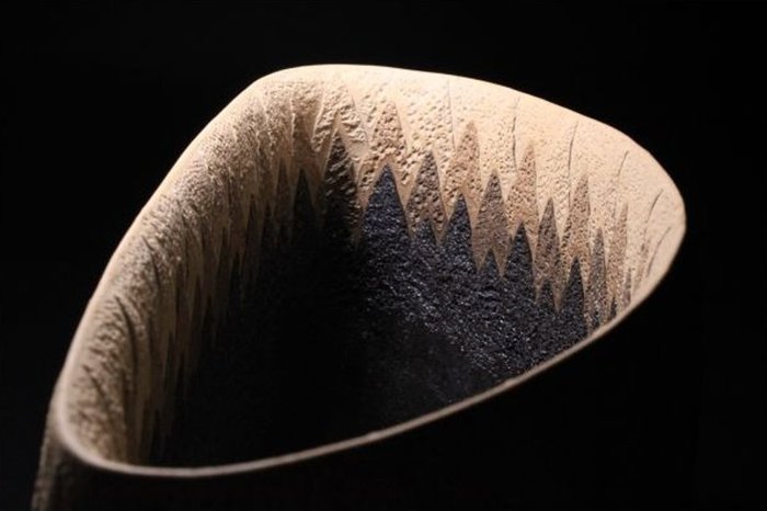 Mihara Ken — Cedar-Grain Yakishime Flower Vessel (Sold)