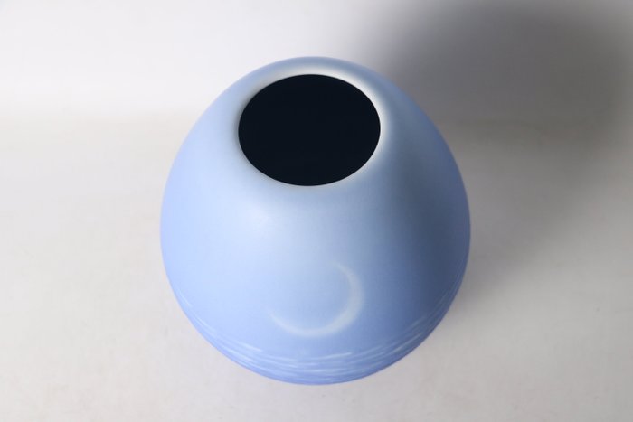 Ishibashi Yushi — Carved and Coloured Celadon Vase — Saikoku Seiji (Sold)